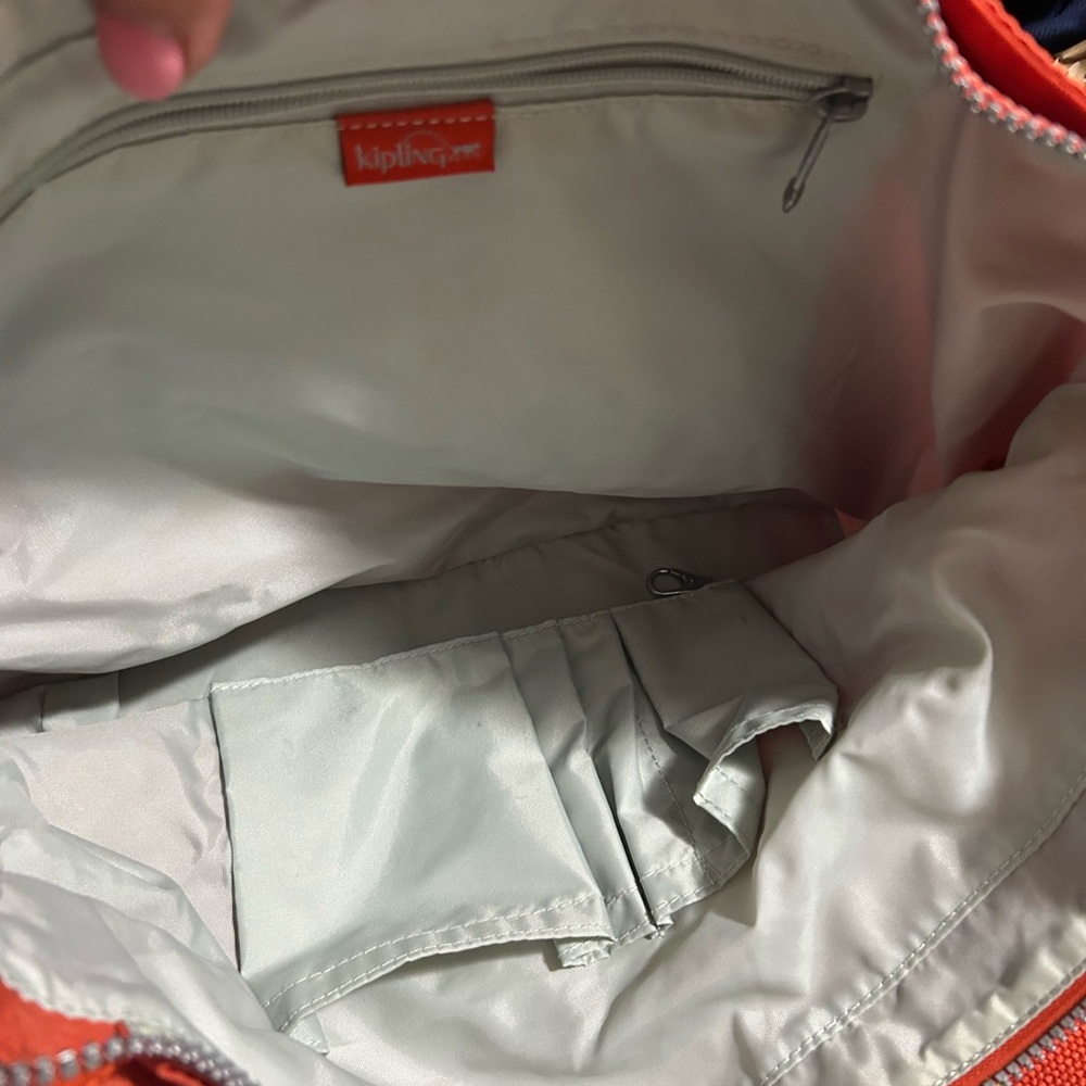 Kipling Vibrant Orange Tote, excellent condition lightweight - Picture 2 of 2